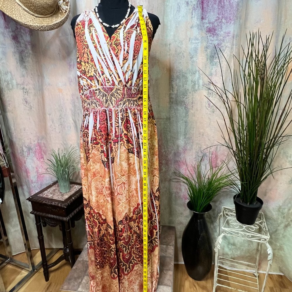 📌Fresh of LA Plus Size  Sleeveless Maxi Dress w/ Interesting Backside Neckline - Picture 8 of 16